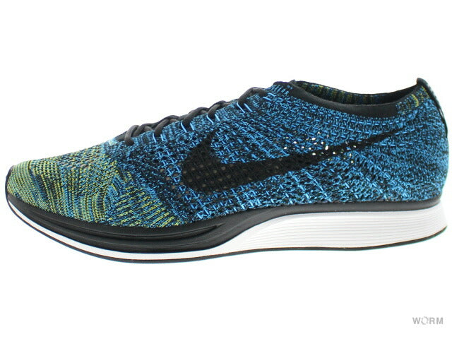 【US11.5】 NIKE FLYKNIT RACER “BLUE GLOW YELLOW STRIKE” 526628-405 【DS】-WORM TOKYO-WORM TOKYO WEB STORE-100% Authentic Sneakers