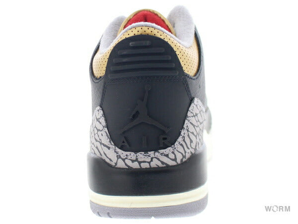 【W US11】 WMNS AIR JORDAN 3 RETRO BLACK ELEPHANT CK9246-067 【DS】