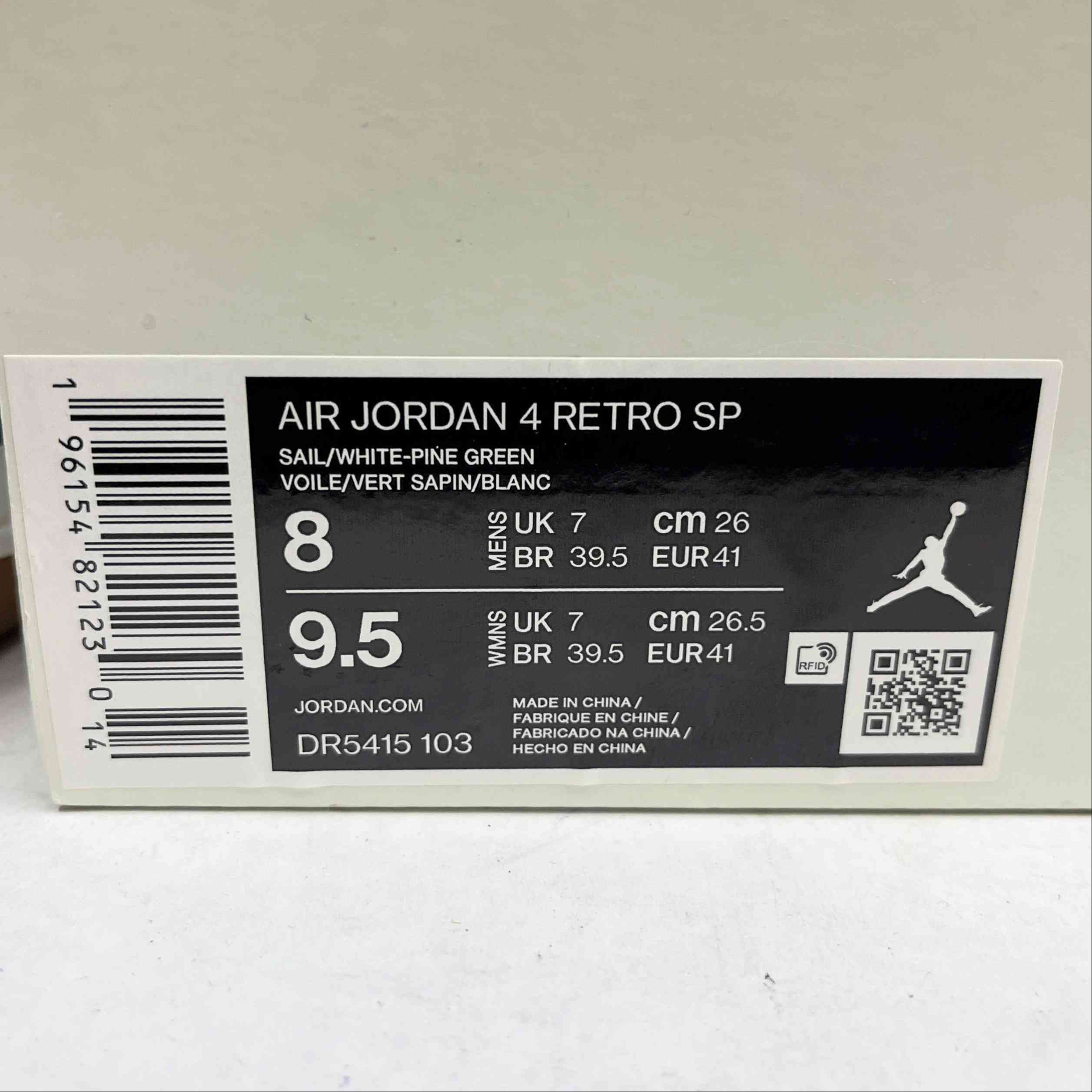 【US8】 AIR JORDAN 4 RETRO SP DR5415-103 【USED】
