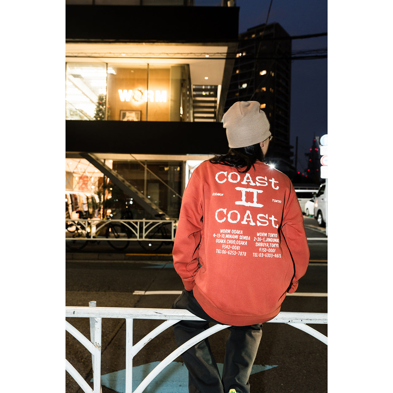 WORM Coast 2 Coast Crew Neck Sweatshirt Amber M