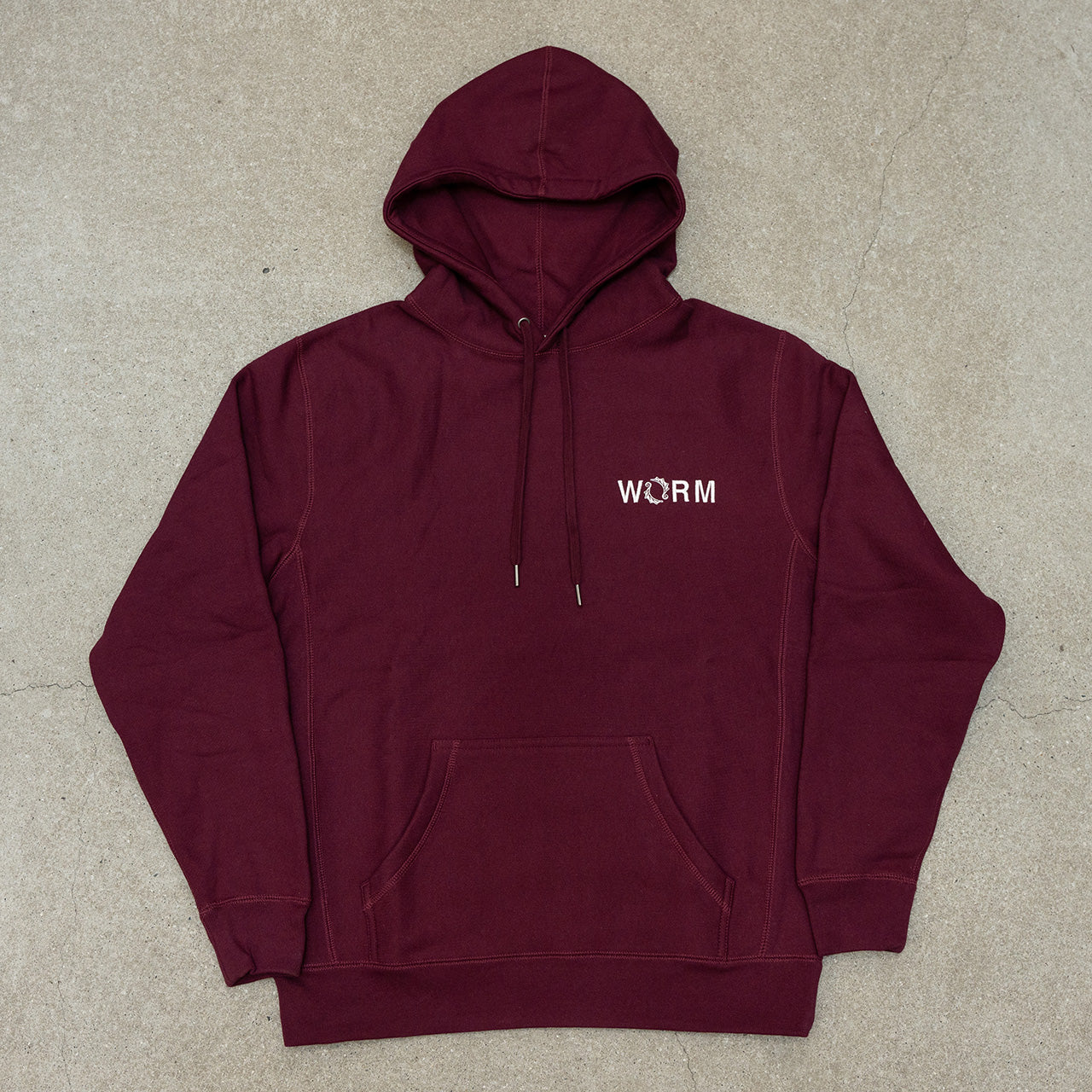 WORM Logo Hoodie Maroon XXL