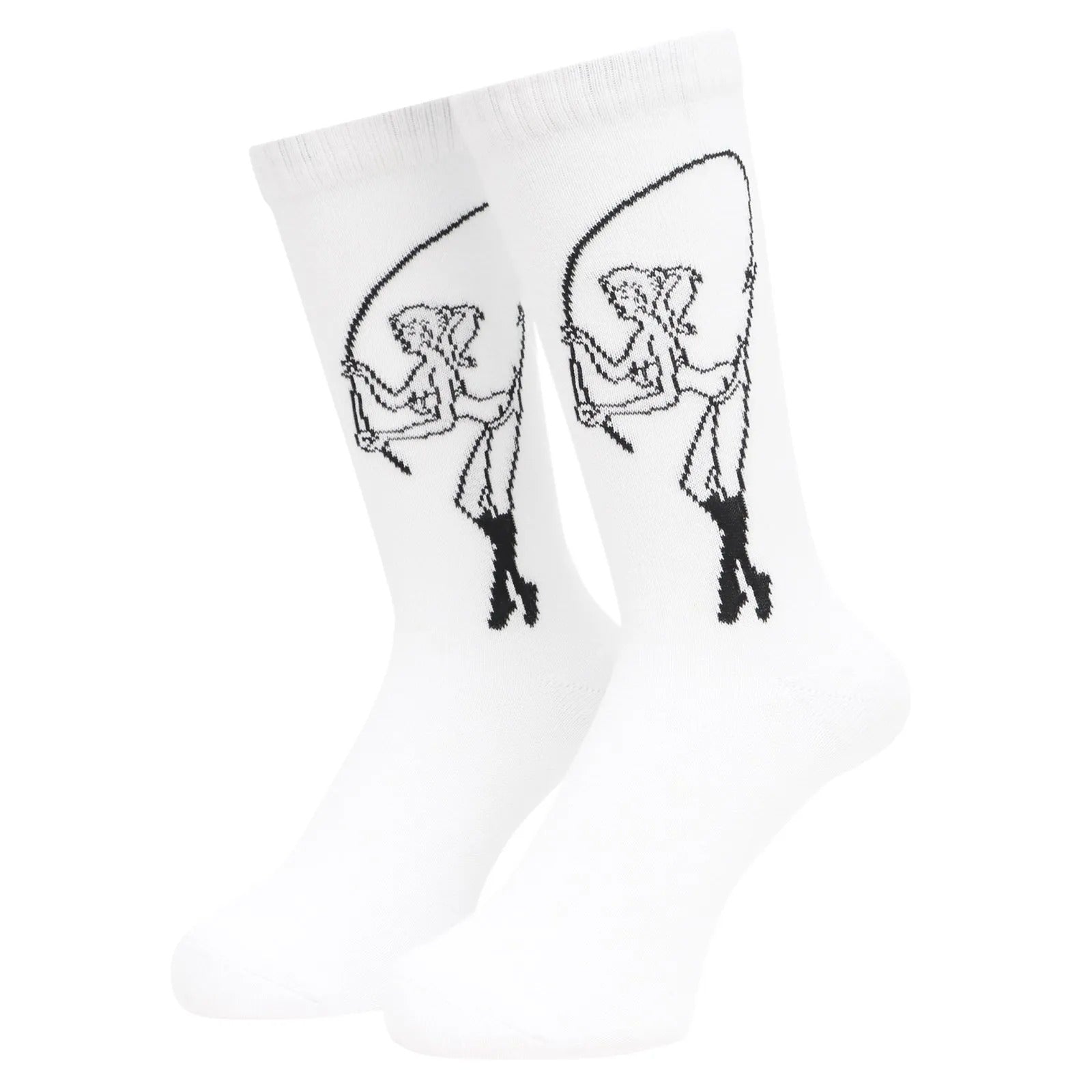 Whimsy FISHING GIRL SOCKS WHITE-WORM TOKYO-WORM TOKYO WEB STORE-100% Authentic Sneakers