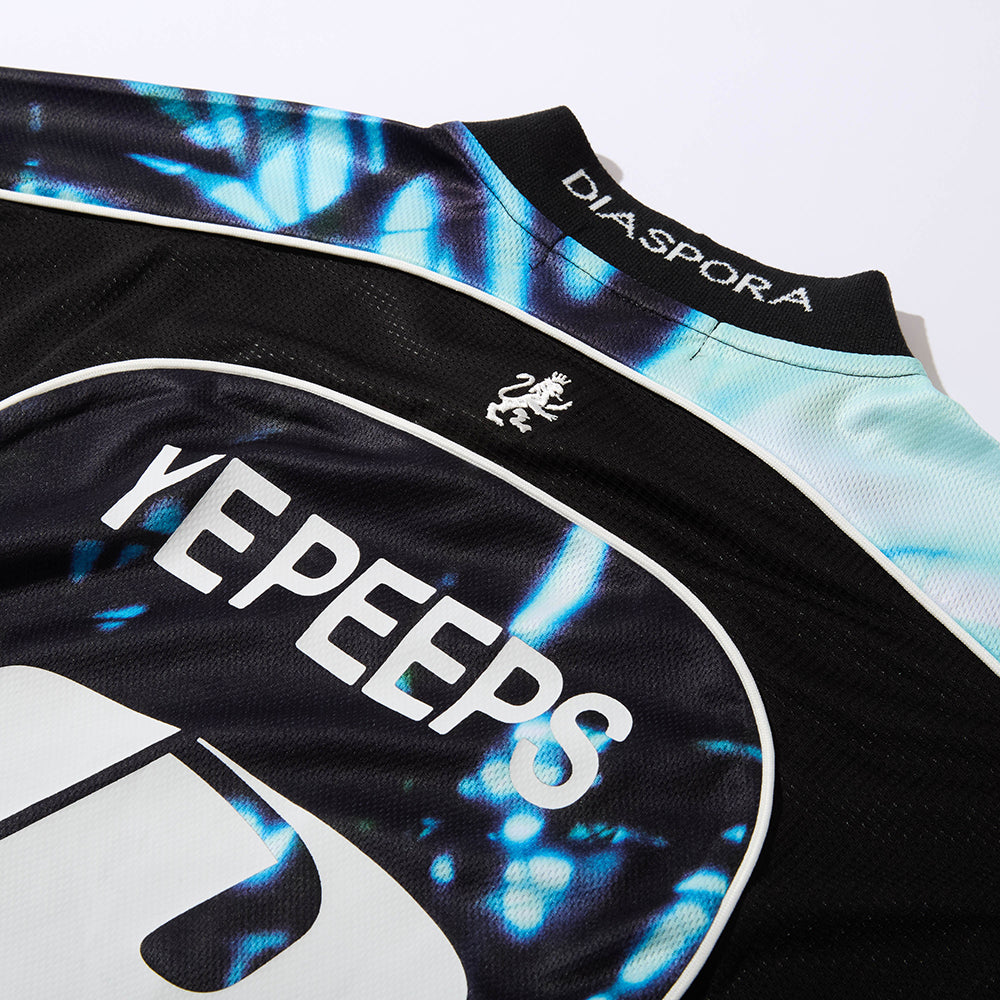Diaspora skateboards YE PEEPS Football Top Aqua M
