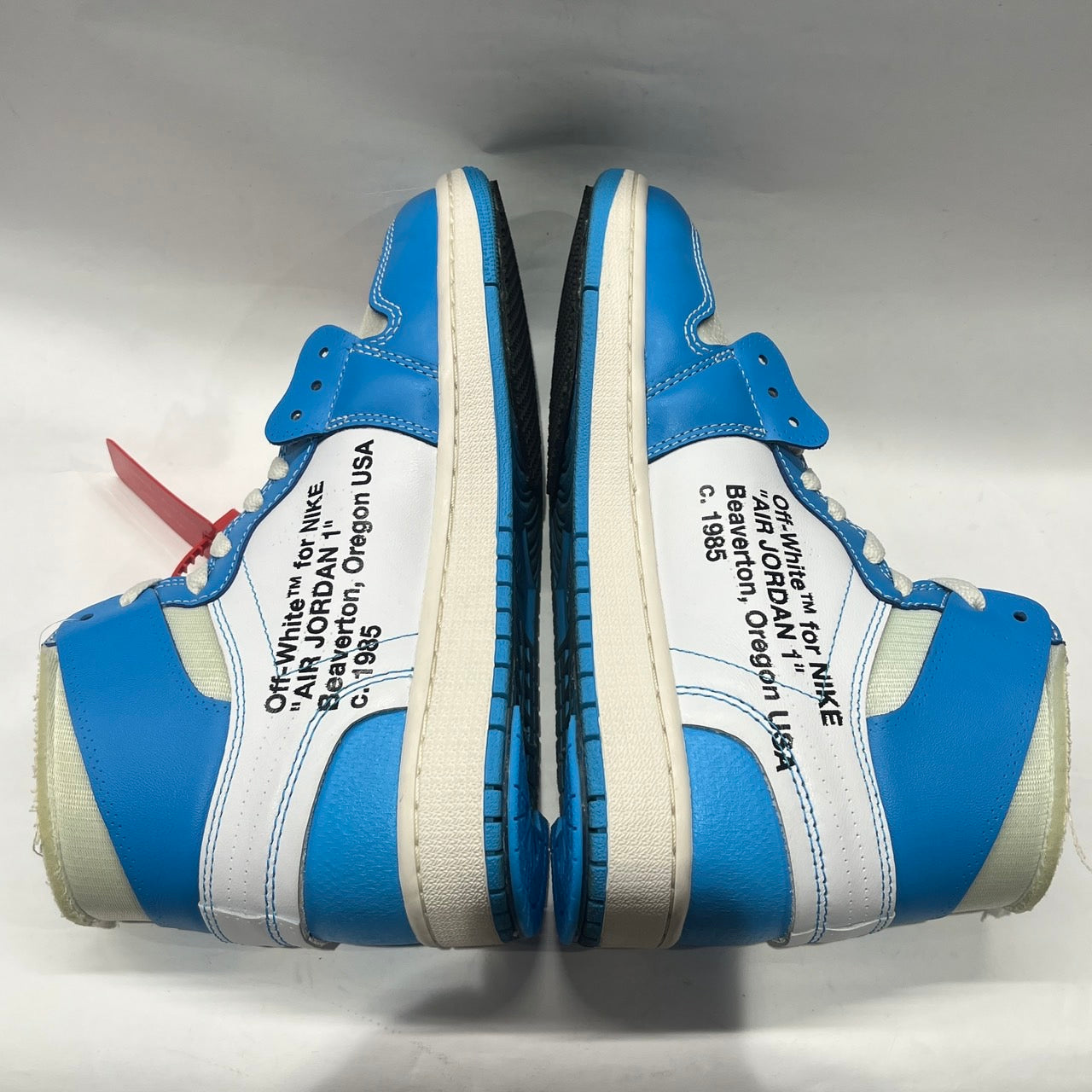 【US9】 NIKE AIR JORDAN 1 X OFF WHITE NRG UNC AQ0818-148 【USED】
