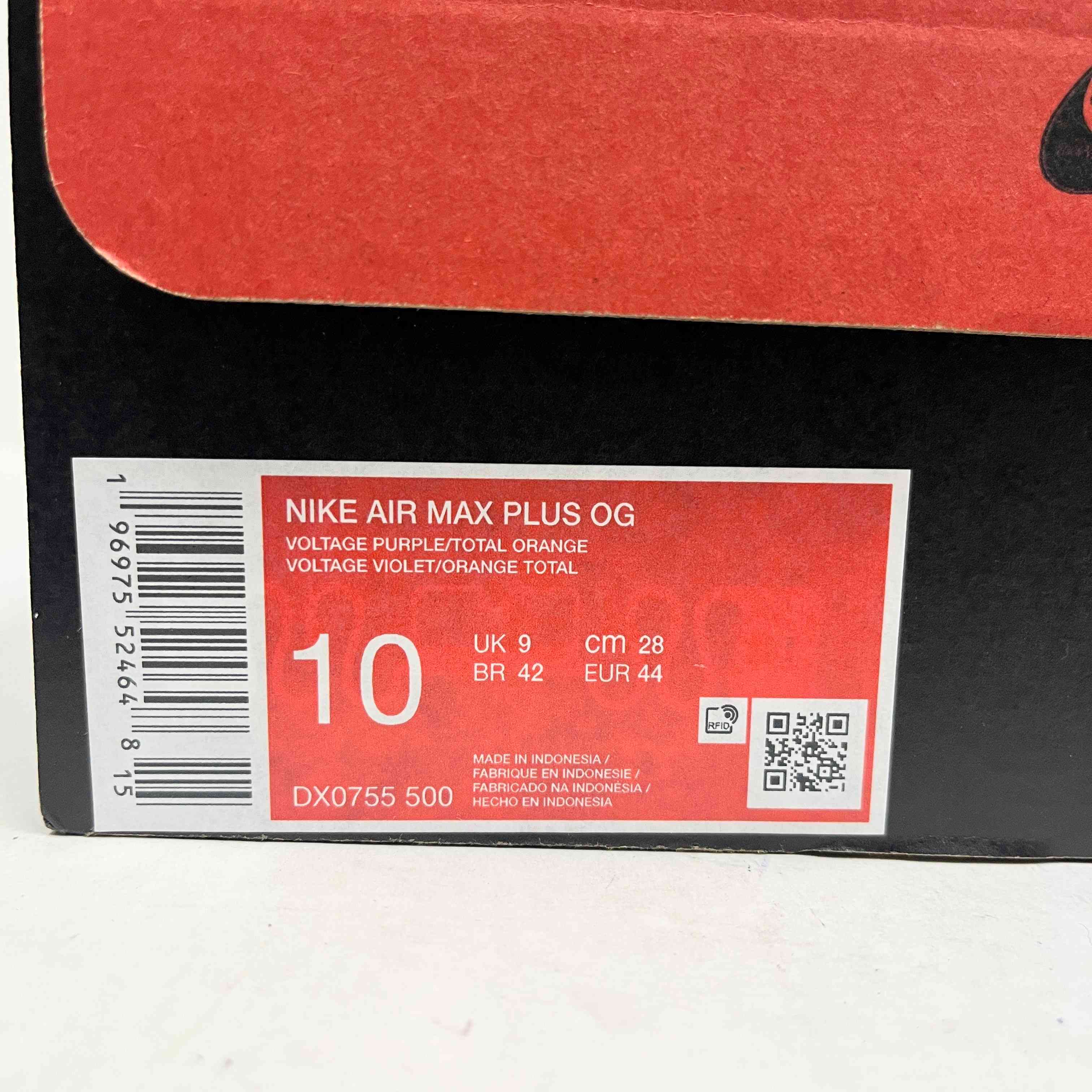 【US10】 NIKE AIR MAX PLUS OG DX0755-500 【USED】
