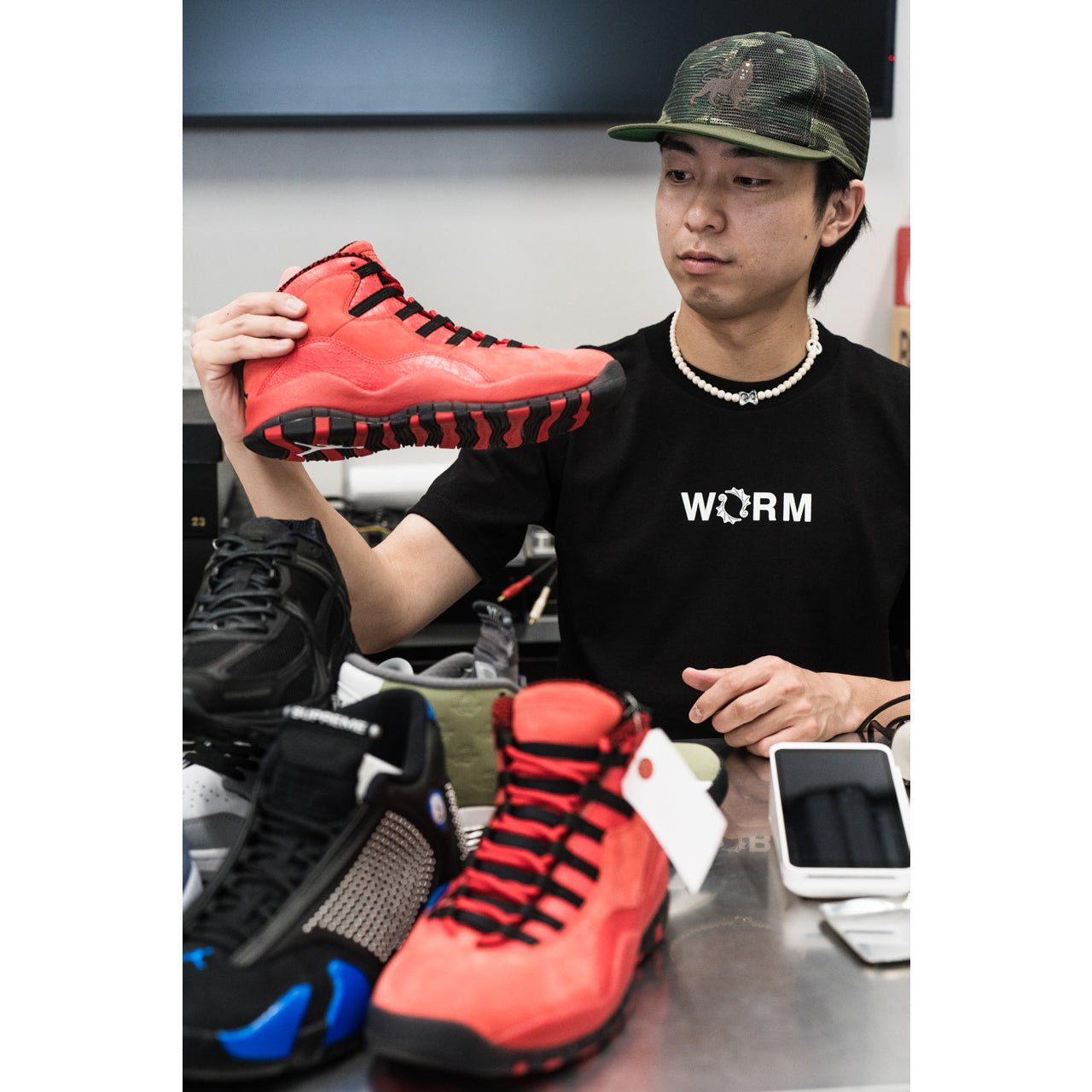 WORM T-shirt Small Logo Black XL