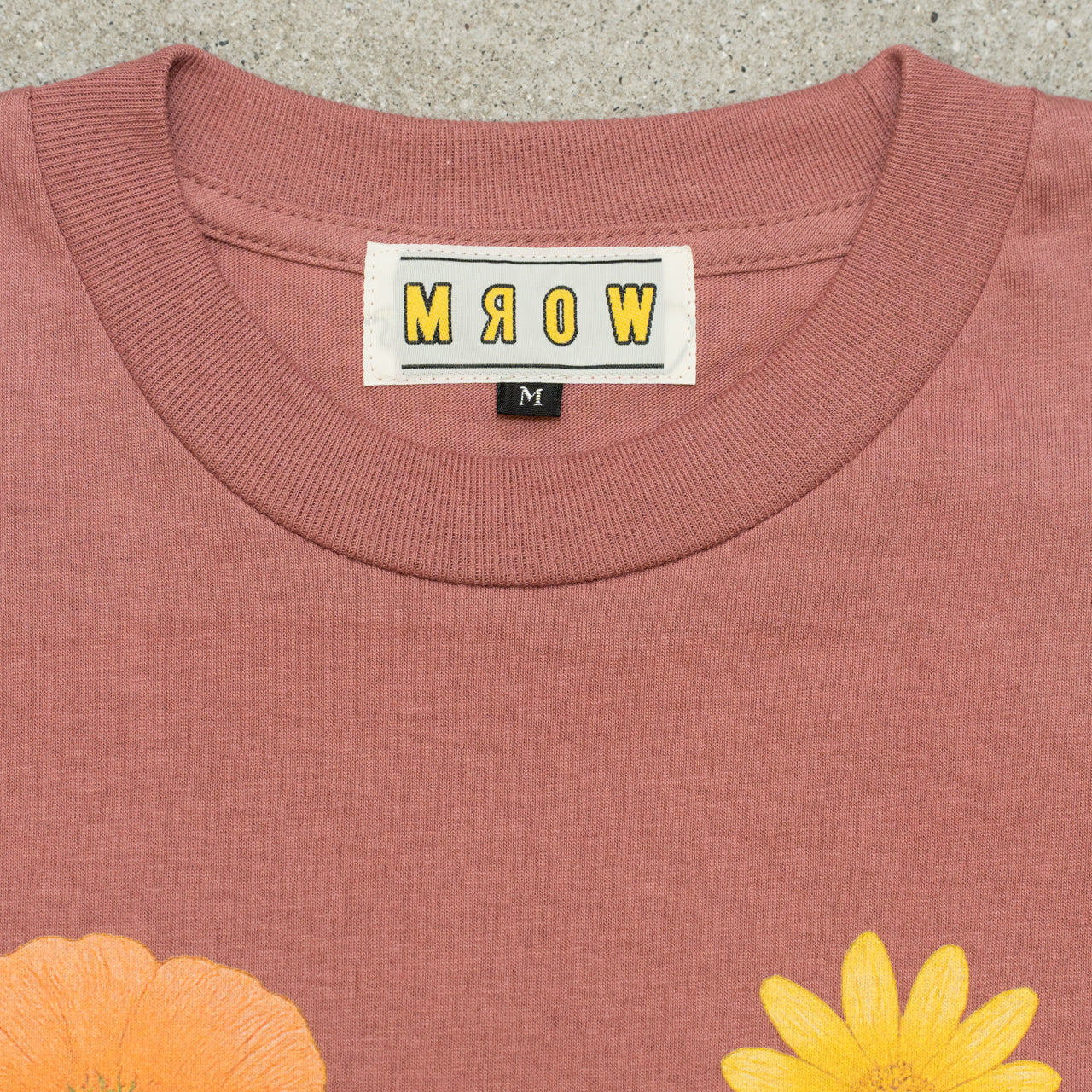 WORM T-shirt Botanical Logo Pink XXL