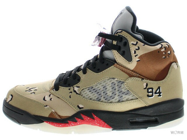【US9.5】 AIR JORDAN 5 RETRO SUPREME SUPREME 824371-201 【DS】-WORM TOKYO-WORM TOKYO WEB STORE-100% Authentic Sneakers