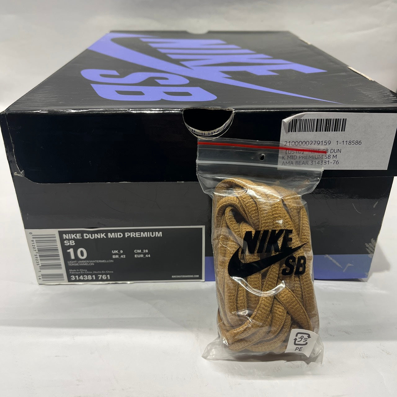 【US10】 NIKE SB DUNK MID PREMIUM SB MAMA BEAR 314381-761 【USED】