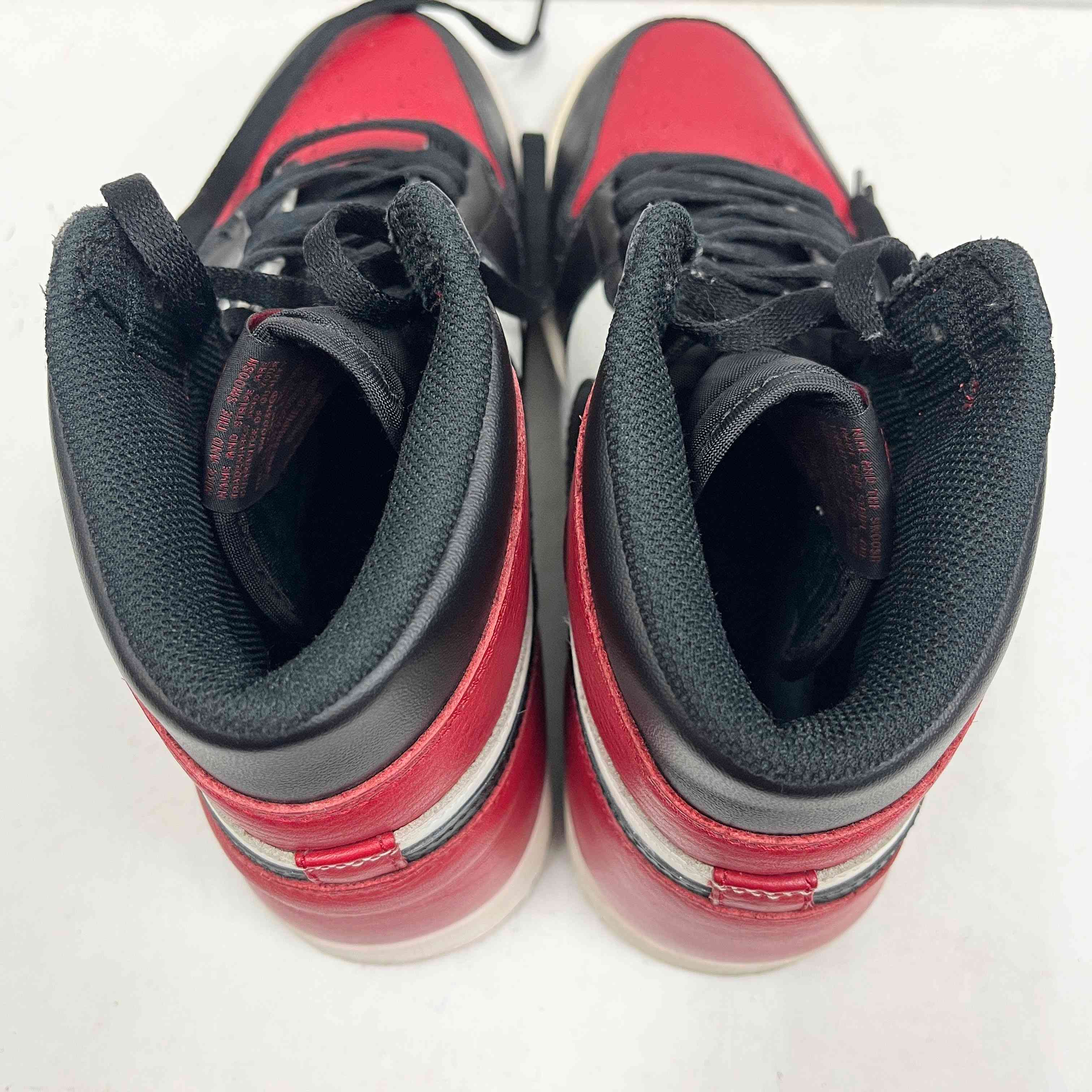 【US10】 AIR JORDAN 1 RETRO HIGH OG BRED TOE 555088-610 【USED】