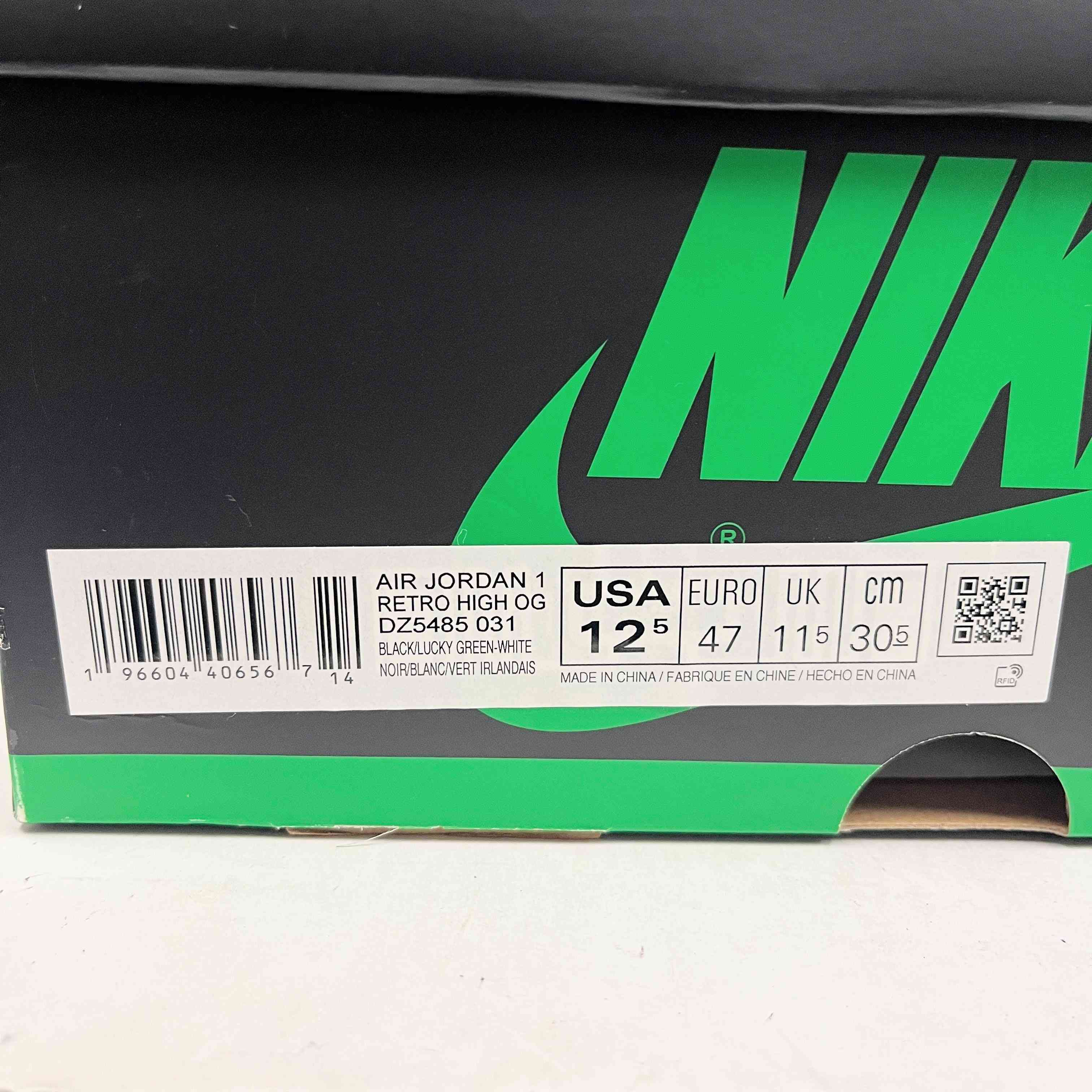 【US12.5】 AIR JORDAN 1 RETRO HIGH OG DZ5485-031 【USED】