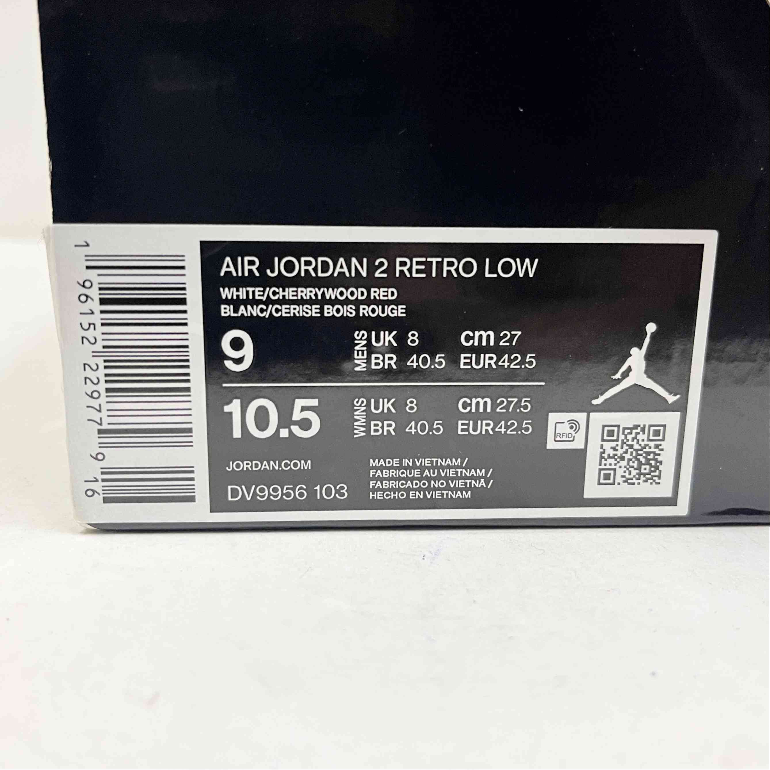 【US9】 AIR JORDAN 2 RETRO LOW DV9956-103 【USED】