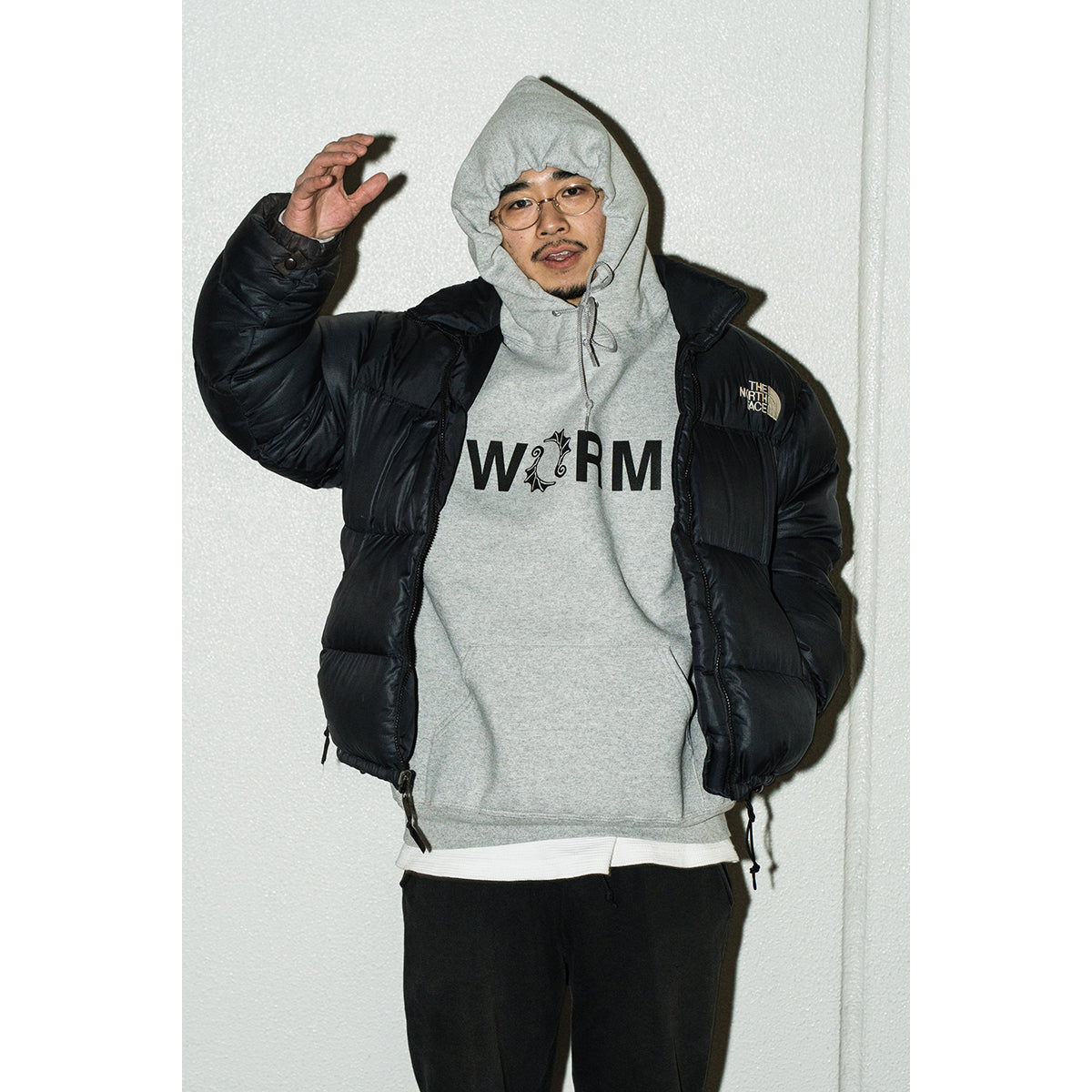 WORM LOGO HOODIE 2025 (GREY) L