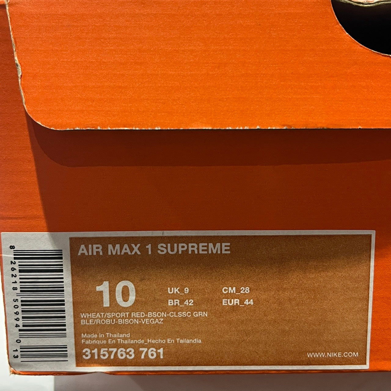 【US10】 NIKE AIR MAX 1 SUPREME Animal Pack 315763-761 【DS】