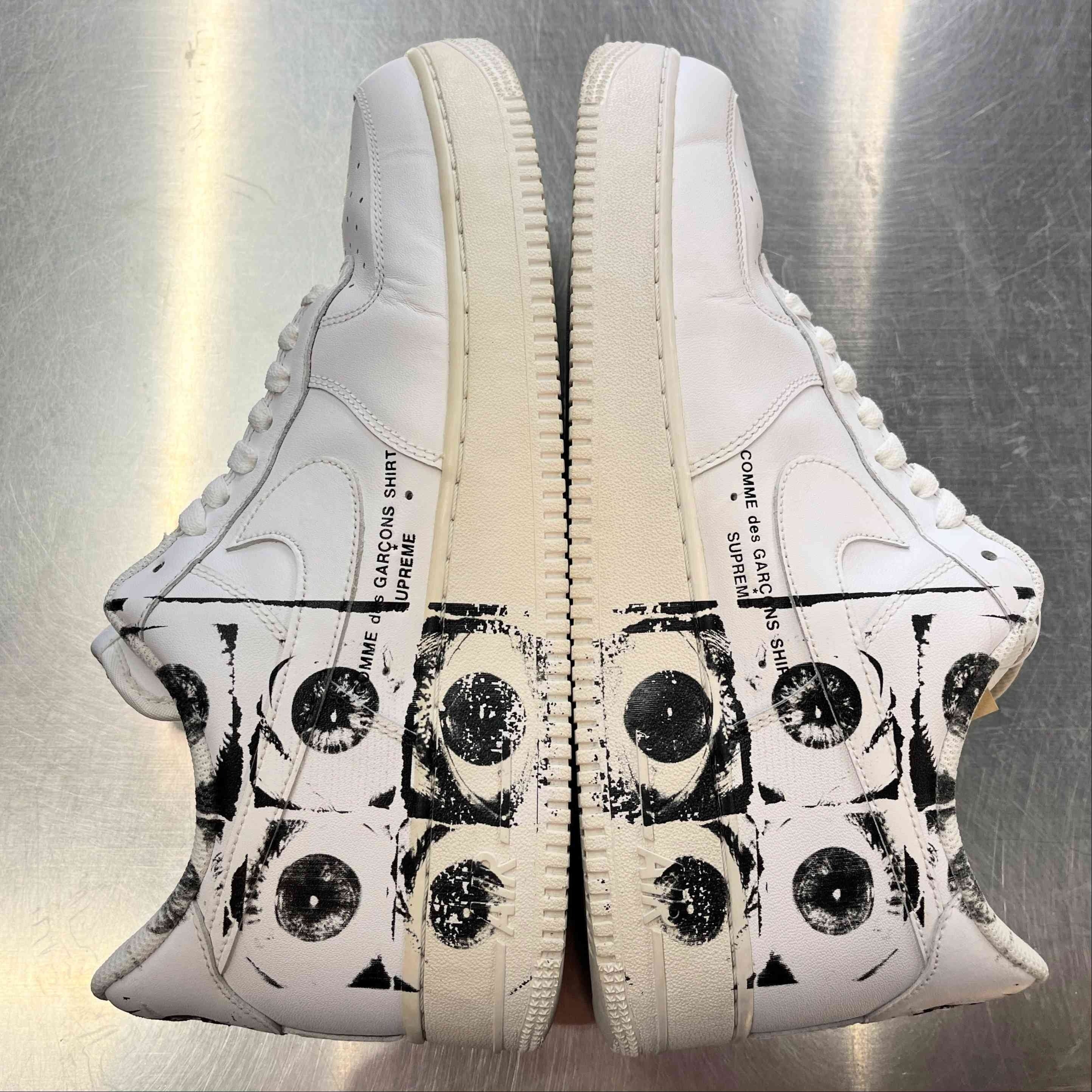 【US12】 NIKE AIR FORCE 1'07 / SUPREME / CDG SUPREME x CDG 923044-100 【USED】