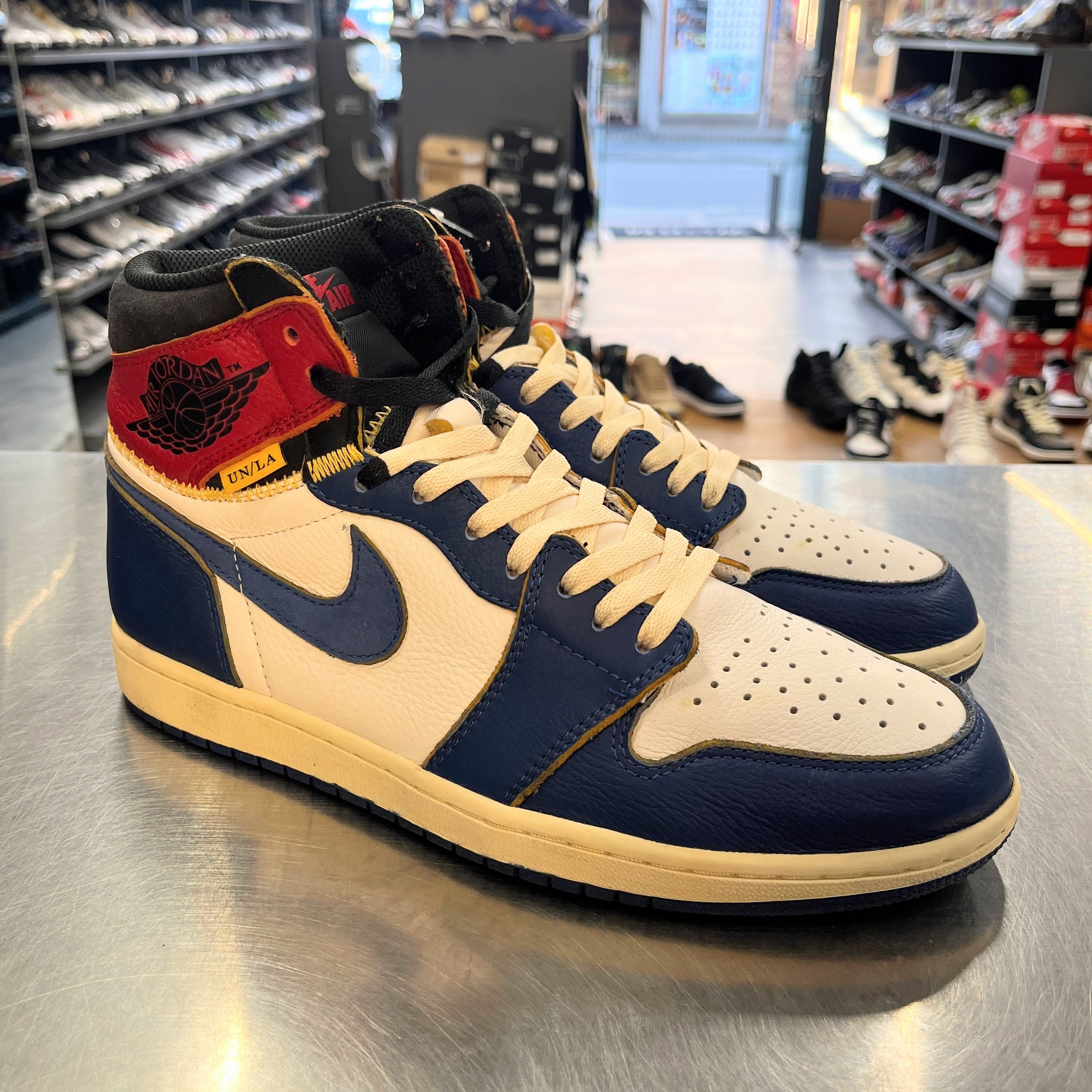 【US10】 AIR JORDAN 1 RETRO HI NRG/UN UNION BV1300-146 【USED】