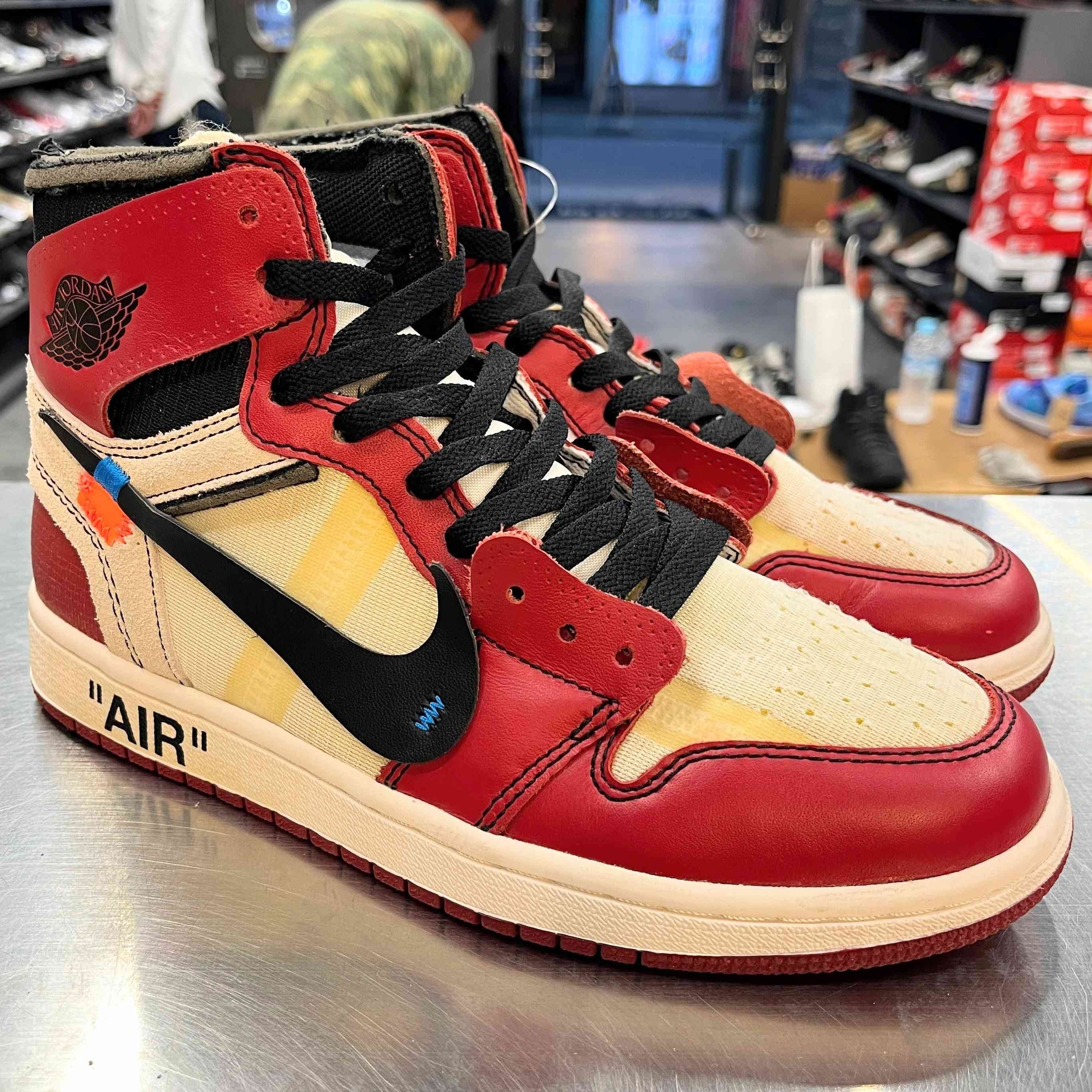 【US7】 THE:10 AIR JORDAN 1 OFF WHITE AA3834-101 【USED】