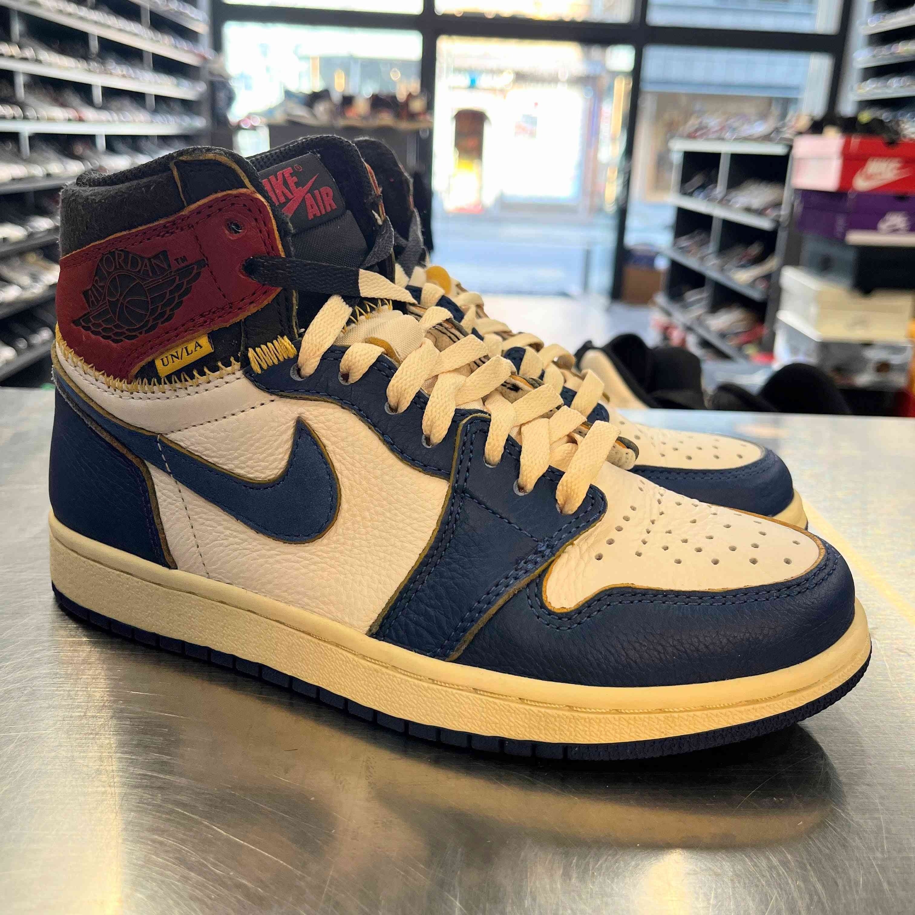 【US5】 AIR JORDAN 1 RETRO HI NRG/UN UNION BV1300-146 【USED】