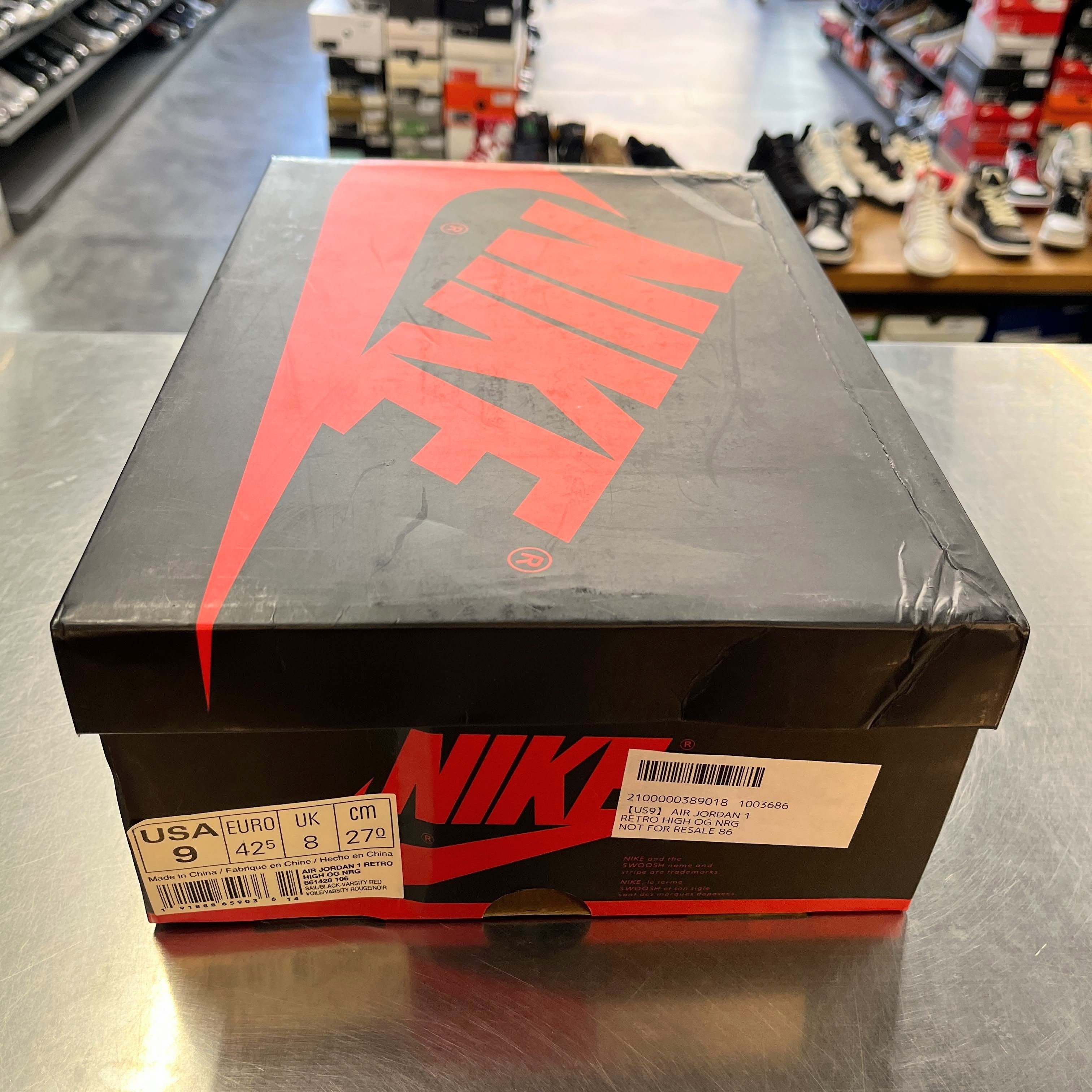 【US9】 AIR JORDAN 1 RETRO HIGH OG NRG NOT FOR RESALE 861428-106 【USED】