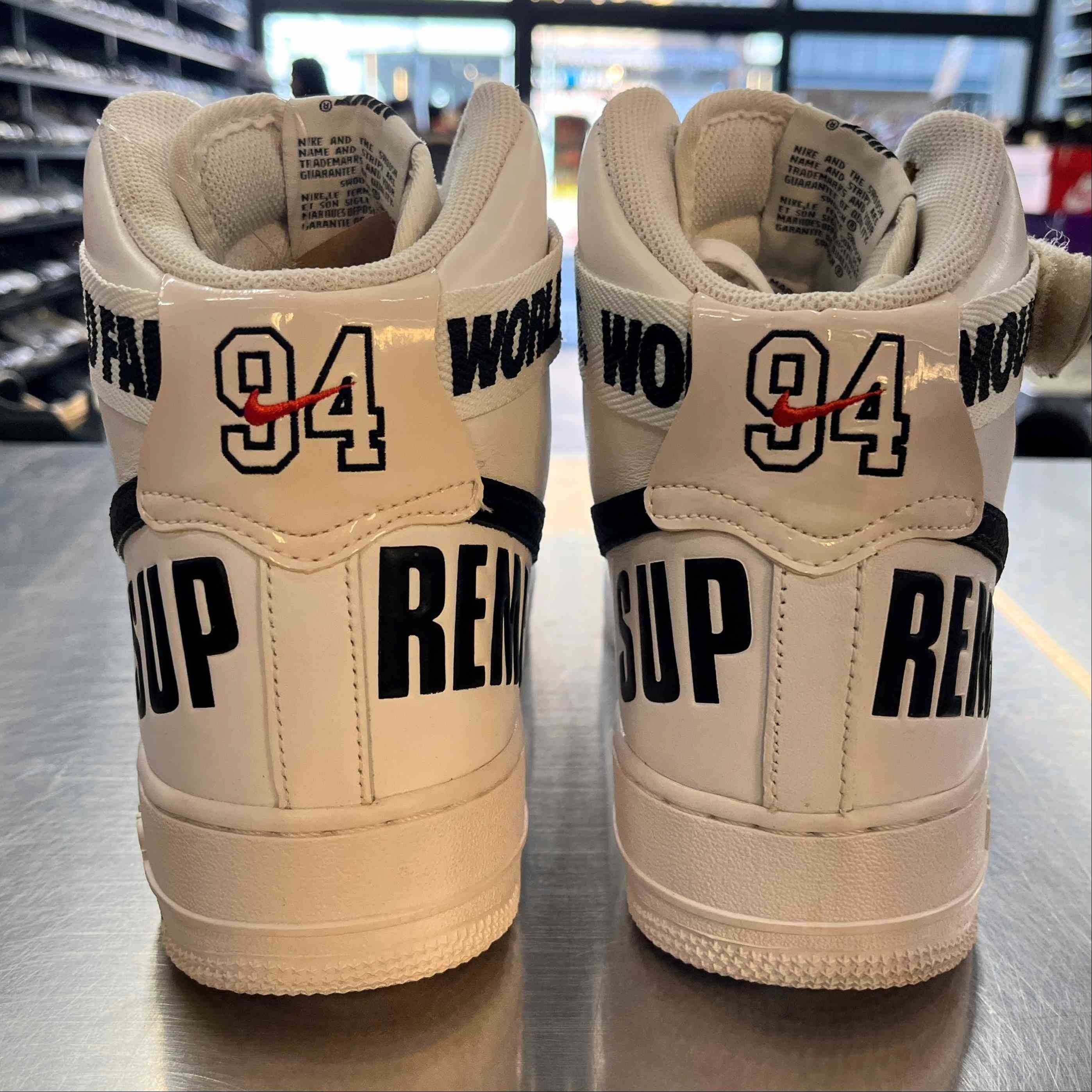 【US9.5】 NIKE AIR FORCE 1 HIGH SUPREME SP SUPREME 698696-100 【USED】