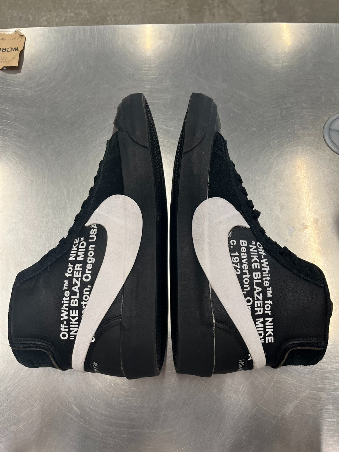 【US12】 NIKE THE:10 BLAZER MID OFF WHITE AA3832-001 【USED】