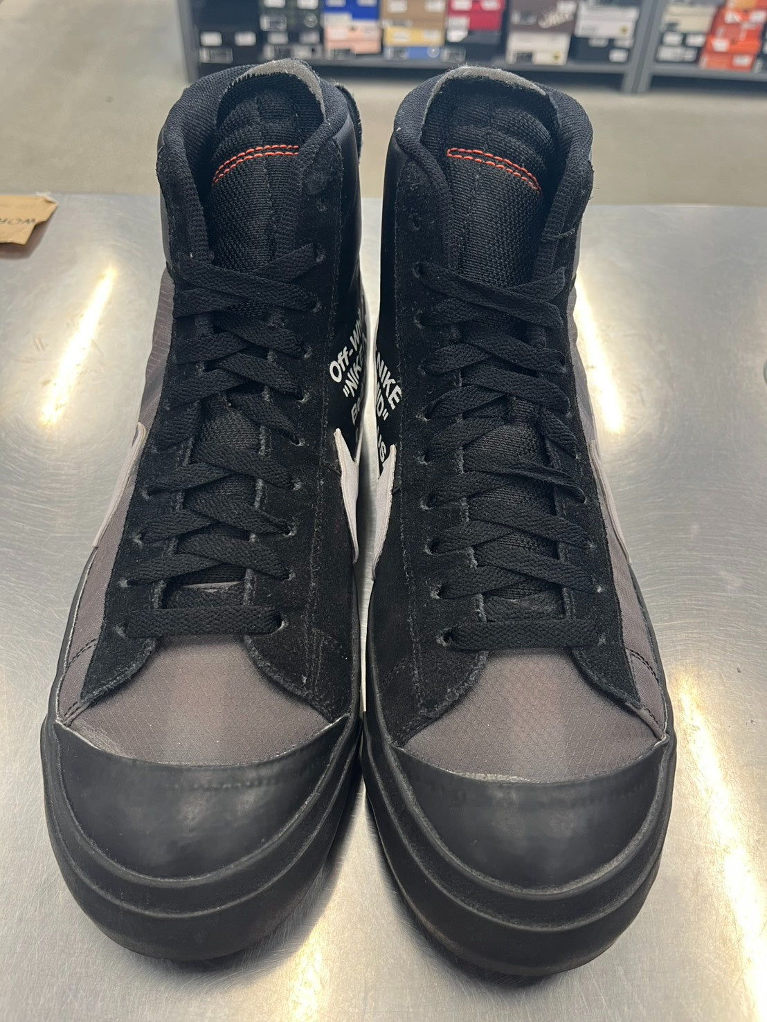 【US12】 NIKE THE:10 BLAZER MID OFF WHITE AA3832-001 【USED】