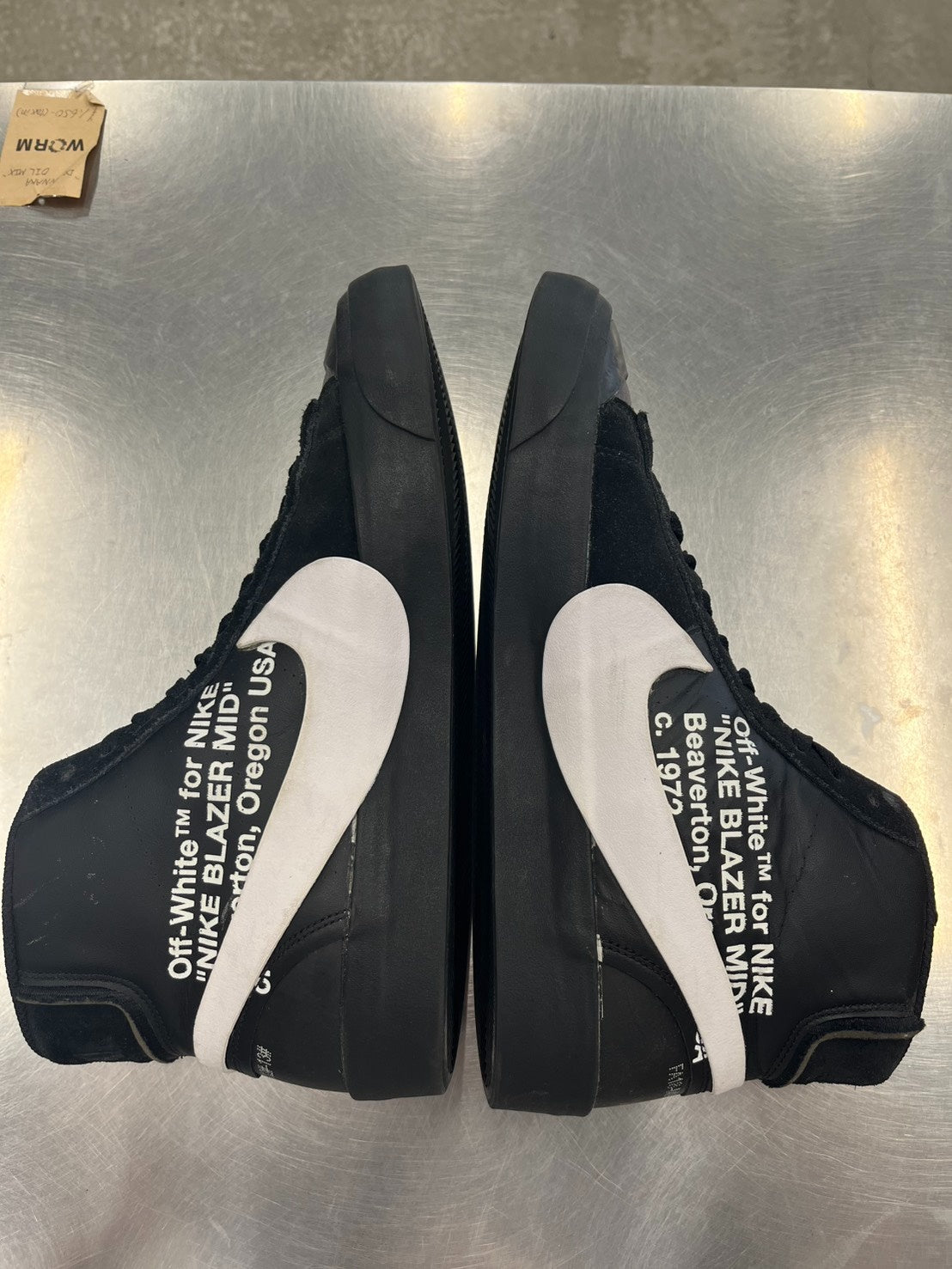 【US12】 NIKE THE:10 BLAZER MID OFF WHITE AA3832-001 【USED】