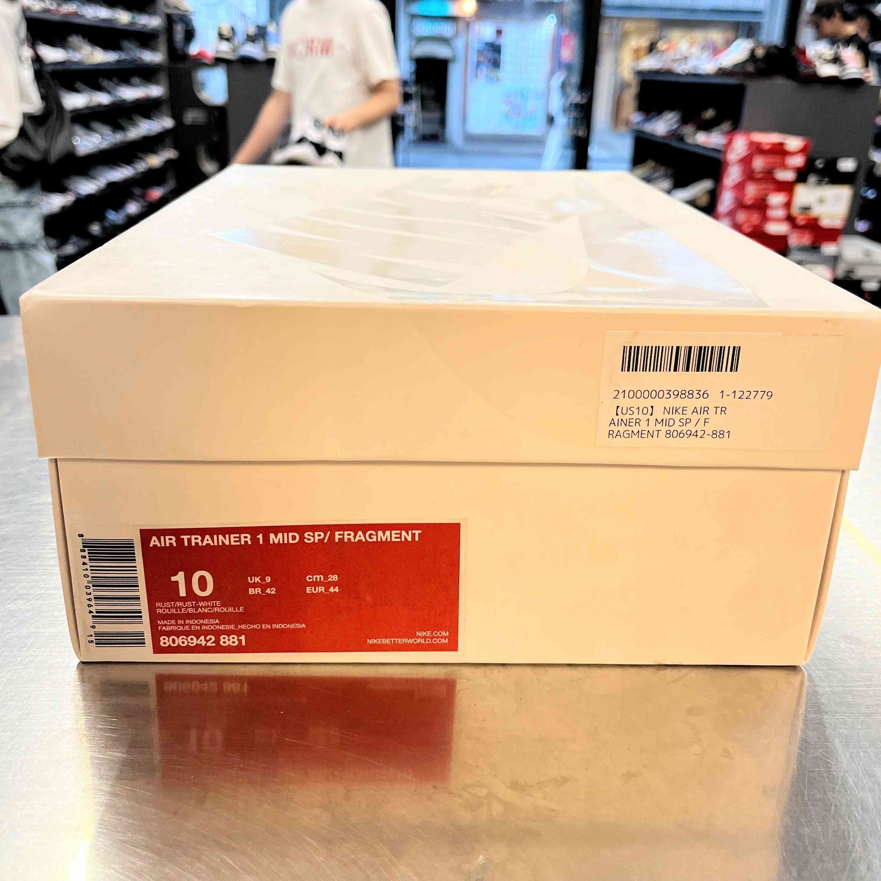 【US10】 NIKE AIR TRAINER 1 MID SP / FRAGMENT 806942-881 【USED】