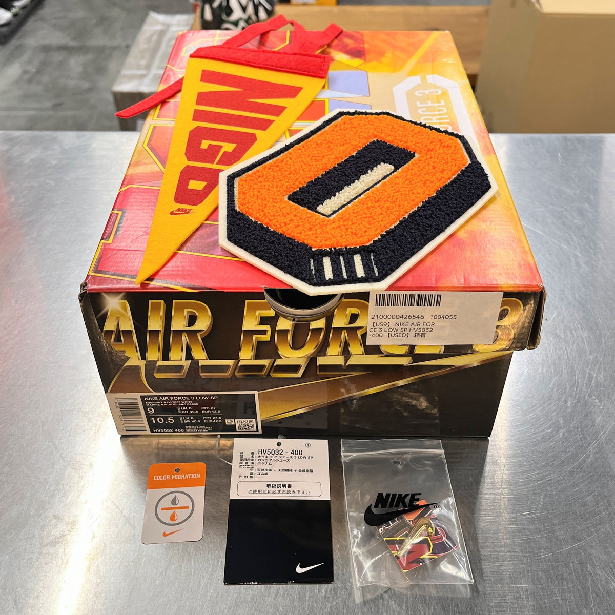 【US9】 NIKE AIR FORCE 3 LOW SP HV5032-400 【USED】