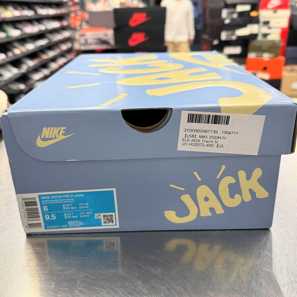 【US8】 NIKE ZOOM FIELD JAXX Travis Scott HQ3072-400 【USED】