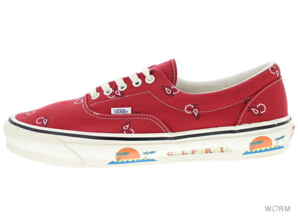 VANS OG ERA LX PAISLEY vn0a4bvaxe5 pompeian red/white Vans