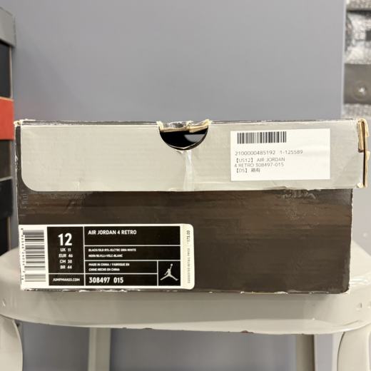 【US12】 AIR JORDAN 4 RETRO 308497-015 【DS】