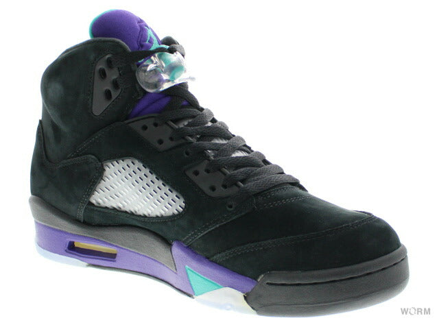 【US9】 AIR JORDAN 5 RETRO BLACK GRAPE 136027-007 【DS】