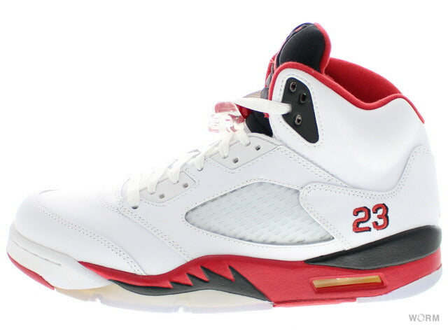 【US12】  AIR JORDAN 5 RETRO FIRE RED BLACK TONGUE 2013 136027-120 【DS】