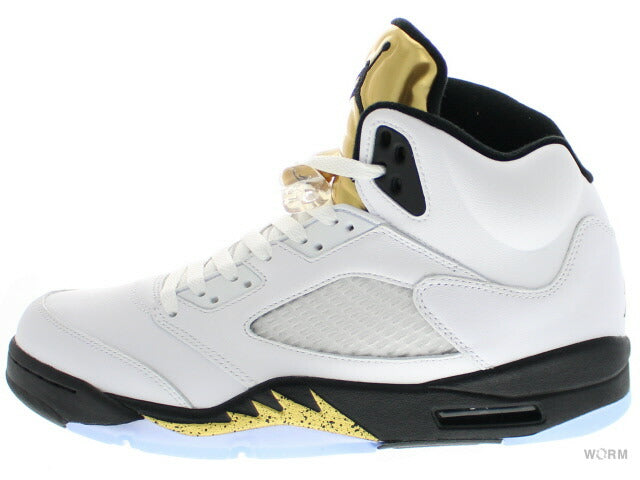 【US7.5】 AIR JORDAN 5 RETRO OLYMPIC GOLD 136027-133 【DS】