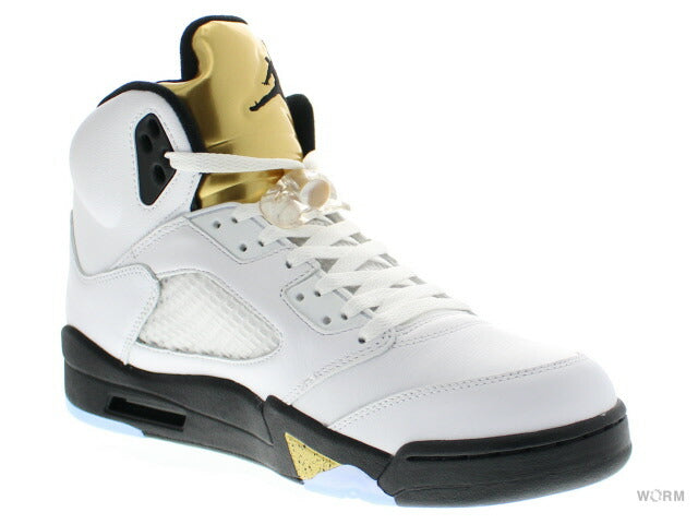 【US10】 AIR JORDAN 5 RETRO OLYMPIC GOLD 136027-133 【DS】