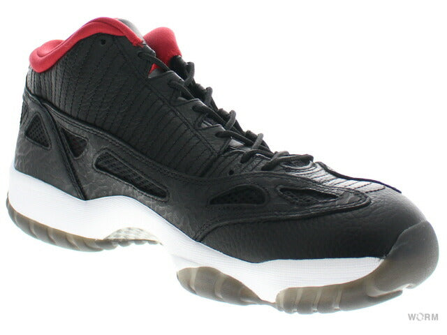 [US9.5] AIR JORDAN 11 RETRO LOW BLACK VARSITY RED 2011 306008-001 [DS]