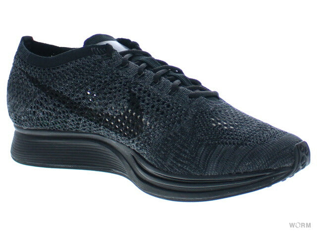 【US11】 NIKE FLYKNIT RACER TRIPLE BLACK 526628-009 【DS】