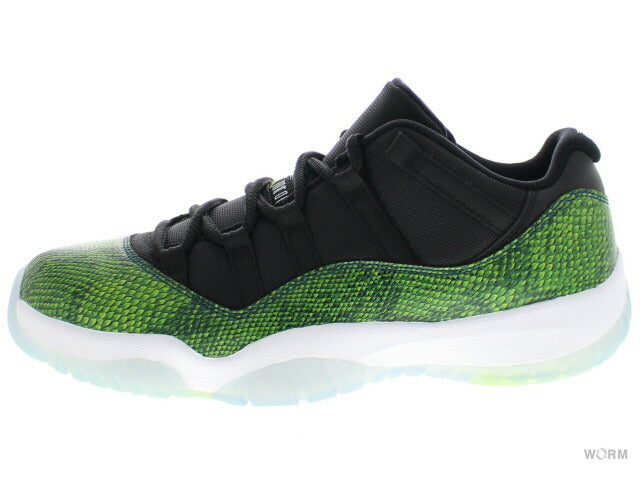 【US8】 AIR JORDAN 11 RETRO LOW GREEN SNAKESKIN 528895-033 【DS】