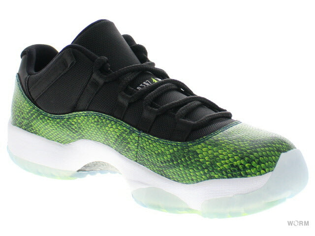 【US9.5】 AIR JORDAN 11 RETRO LOW GREEN SNAKESKIN 528895-033 【DS】