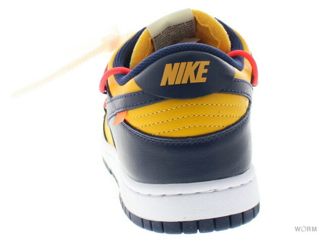 【US8】 NIKE DUNK LOW LTHR / OW OFF-WHITE UNIVERSITY GOLD CT0856-700 【DS】