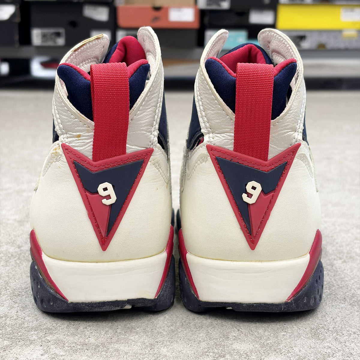 【US8】 AIR JORDAN 7 OG 1992 BARCELONA OLYMPIC 130157-110 【DS】