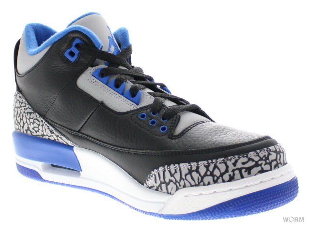 【US9】 AIR JORDAN 3 RETRO SPORT BLUE 136064-007 【DS】