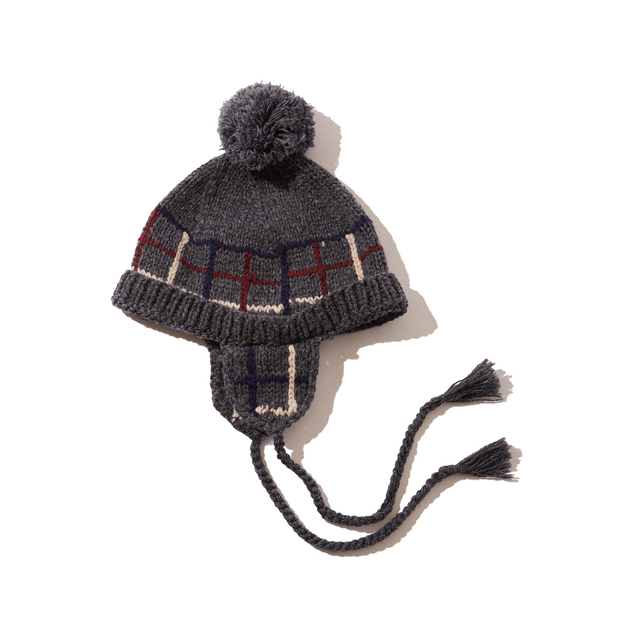 Diaspora skateboards Ear Flap Pom Pom Beanie Charcoal