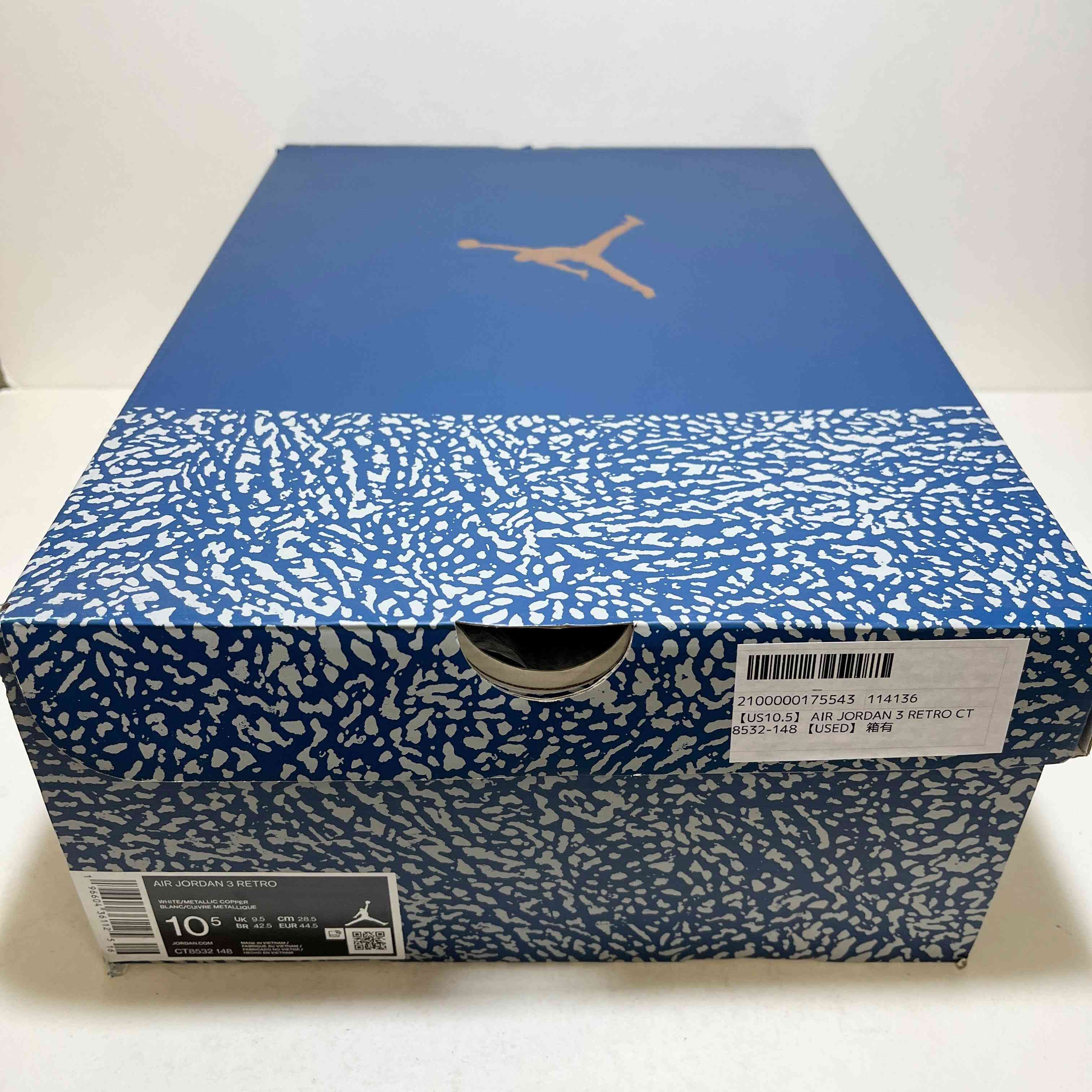 【US10.5】 AIR JORDAN 3 RETRO CT8532-148 【USED】