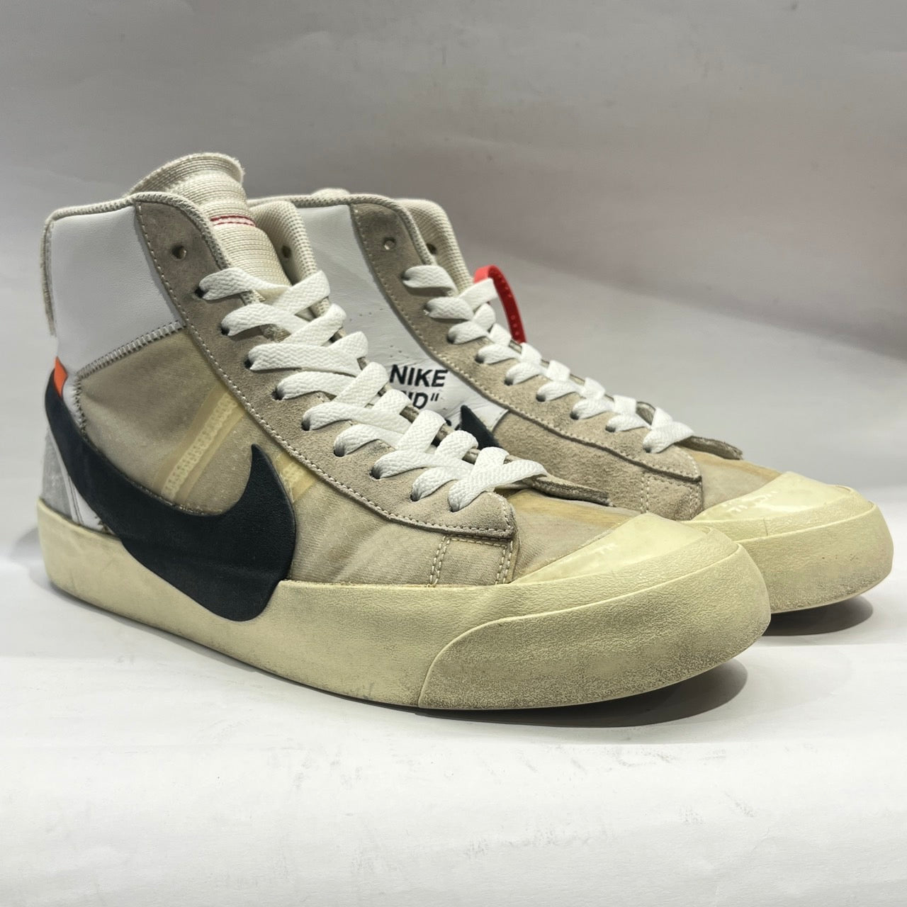 【US9】 NIKE THE 10: BLAZER MID OFF WHITE AA3832-100 【USED】