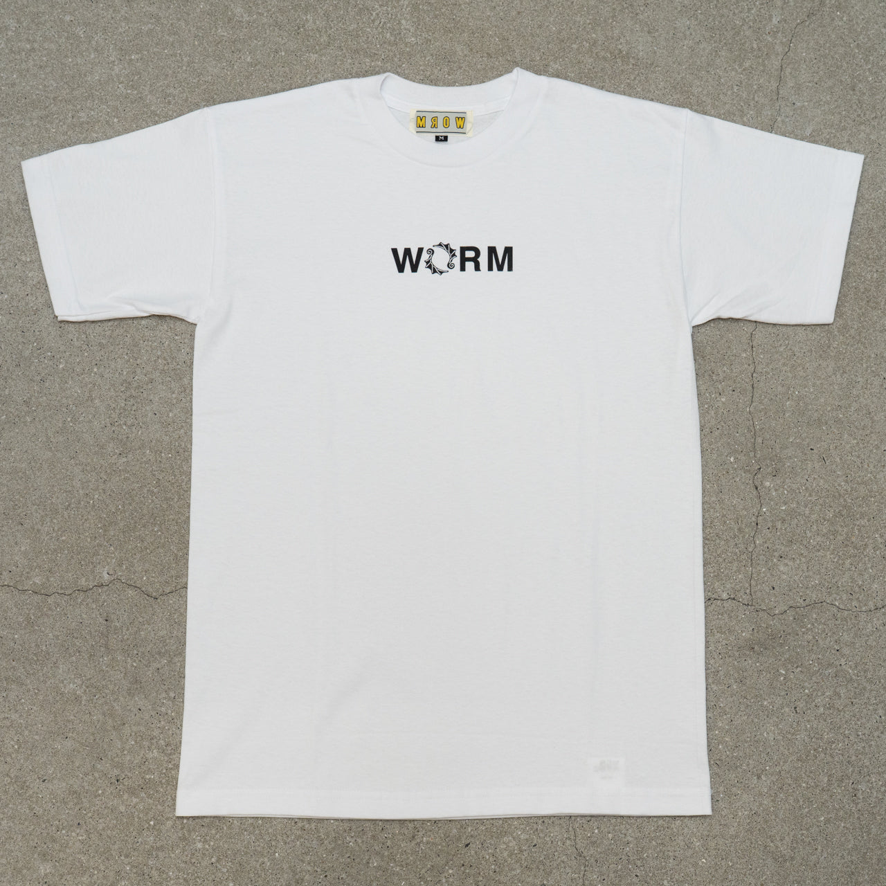 WORM T-shirt Small Logo White M