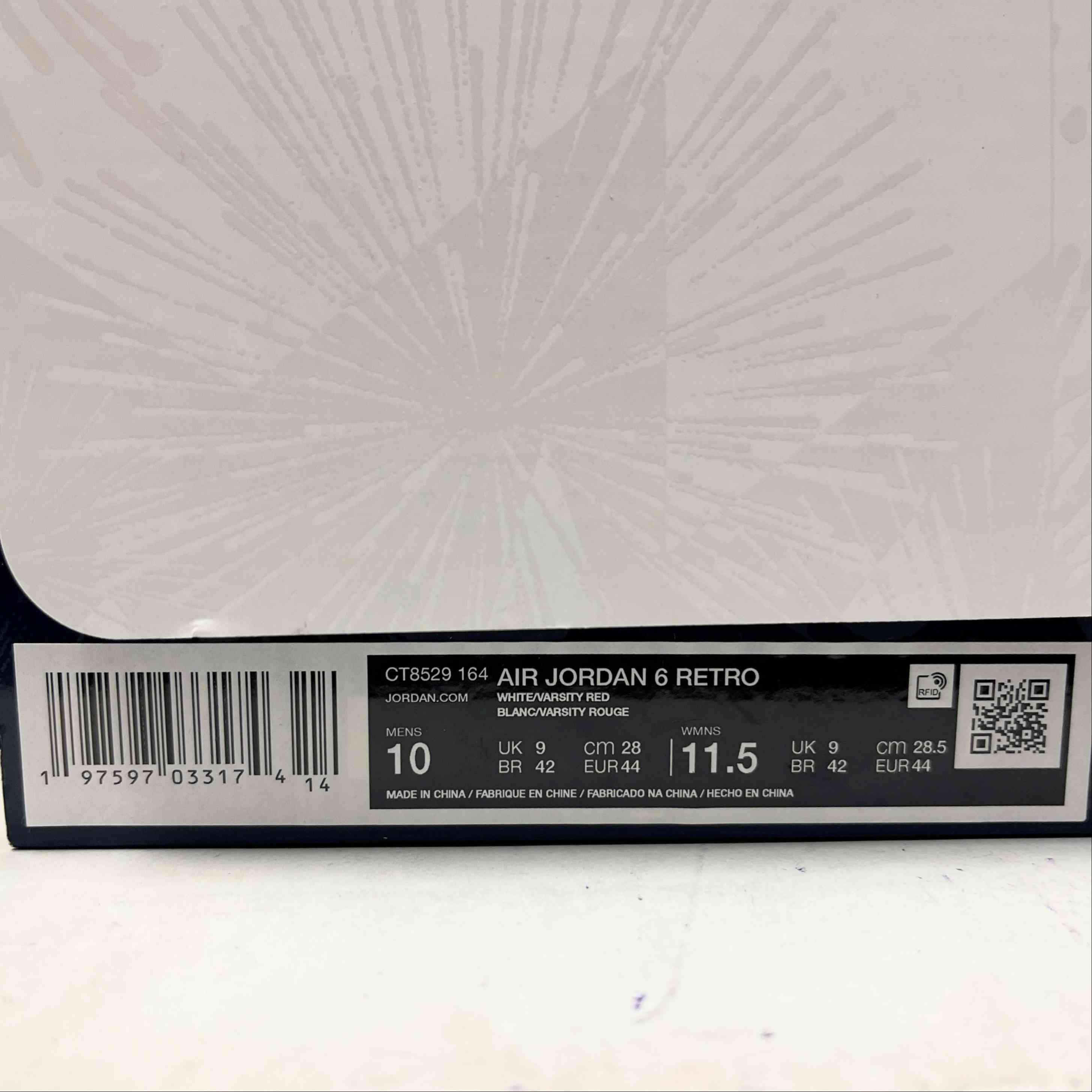 【US10】 AIR JORDAN 6 RETRO OLYMPIC CT8529-164 【USED】
