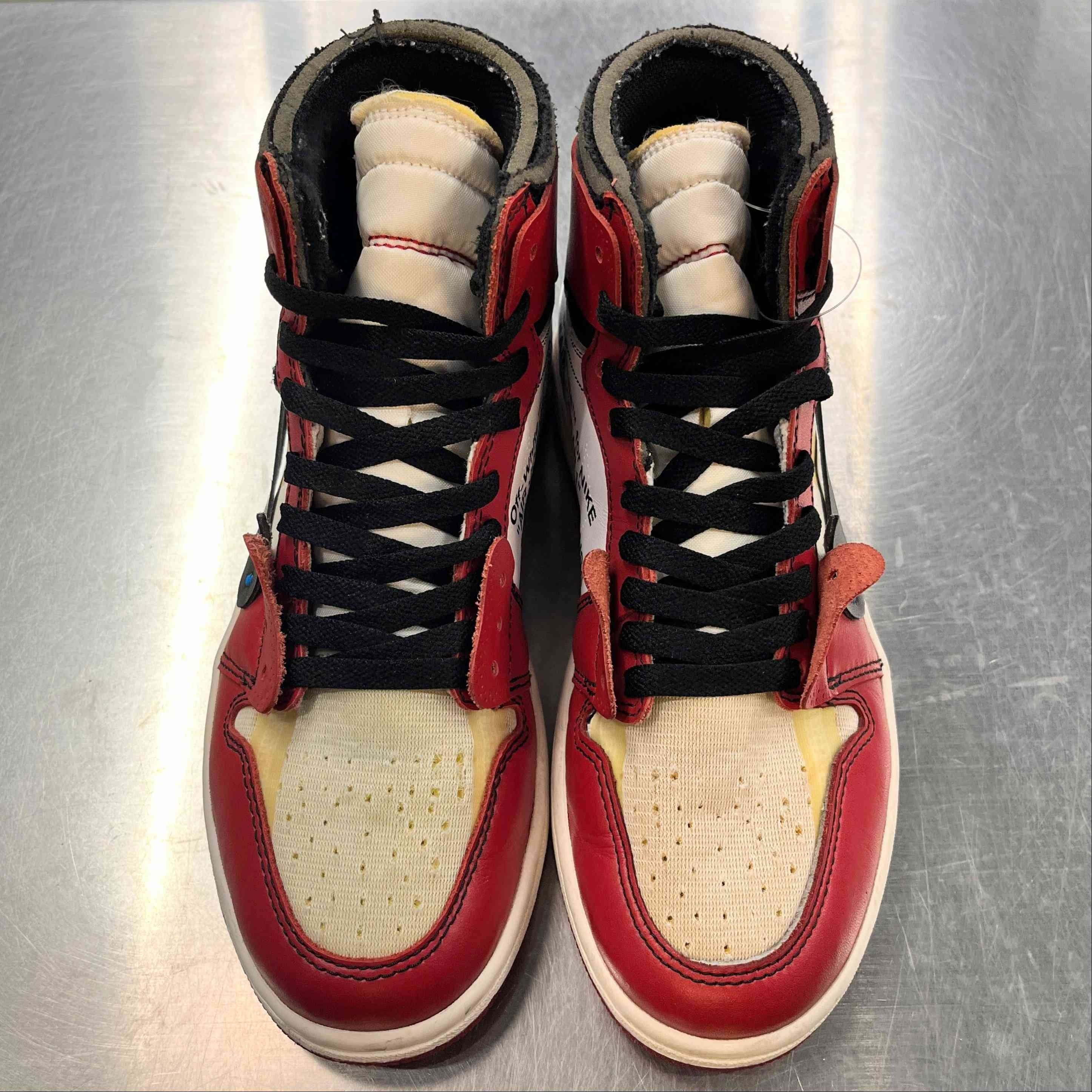 【US7】 THE:10 AIR JORDAN 1 OFF WHITE AA3834-101 【USED】