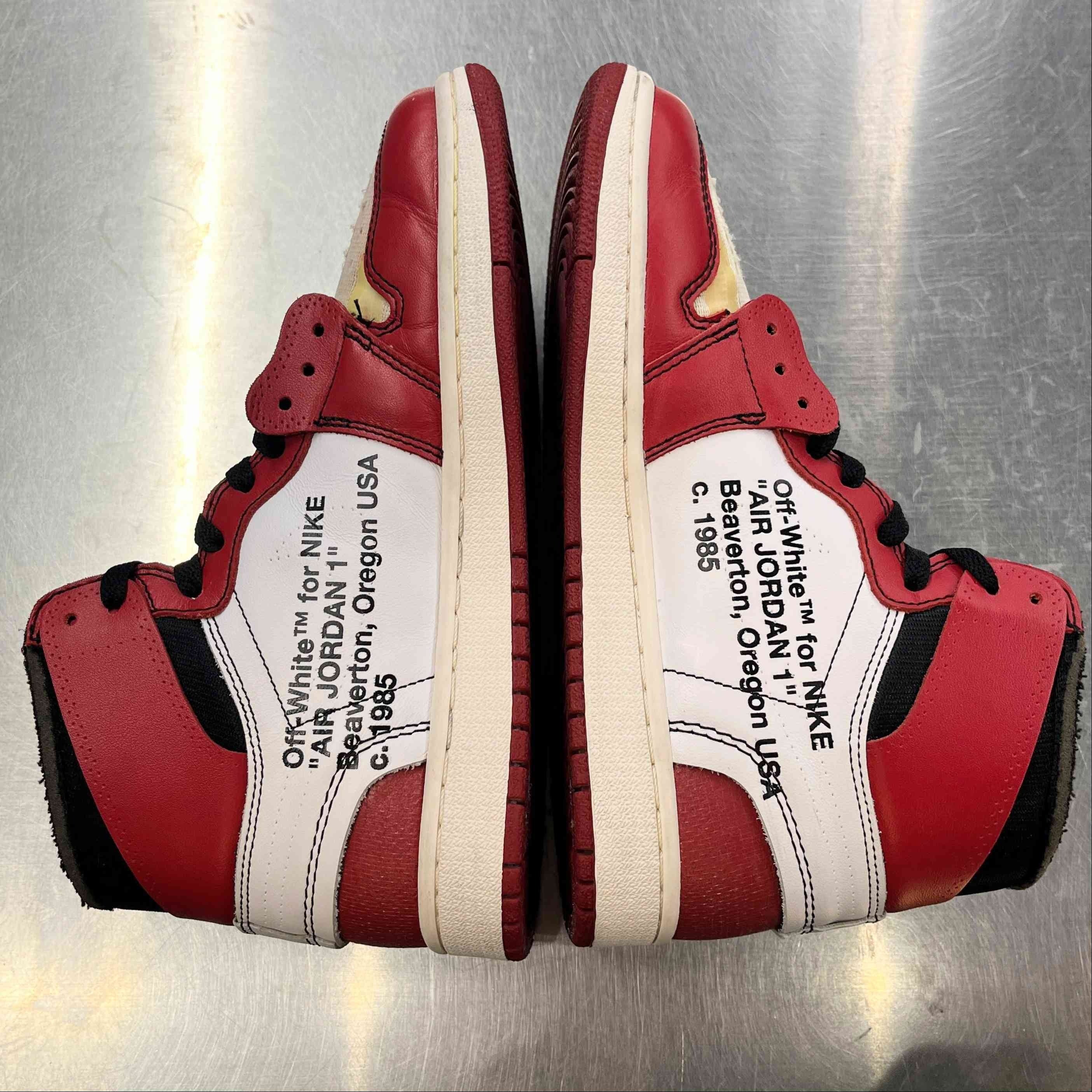 【US7】 THE:10 AIR JORDAN 1 OFF WHITE AA3834-101 【USED】